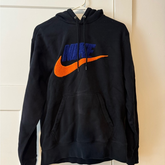 Nike Black Hoodie with Orange and Blue Accents - Picture 1 of 2